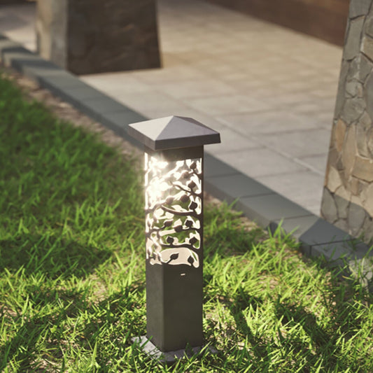 NIGHTSCAPING 342-0525Z25  GARDEN SERIES GROVE BOLLARD BRONZE 25" w/CONCRETE MOUNT