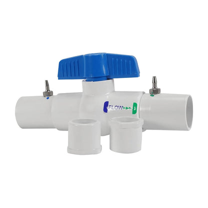CBV-200  Sch 40 PVC Coupling With Ball Valve 2 in. Socket for Ezflo Fertigation Tanks