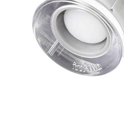 In - Lite Fusion 22 Well Light Fusion 22 Series 12V Silver 1.26 In X 0.87 in. 0.2W Led 93 1 Lumen 2750K 25,000 Hrs. 96 Degree Ground Mount 23.62 in. Polycarbonate 1 Lamp