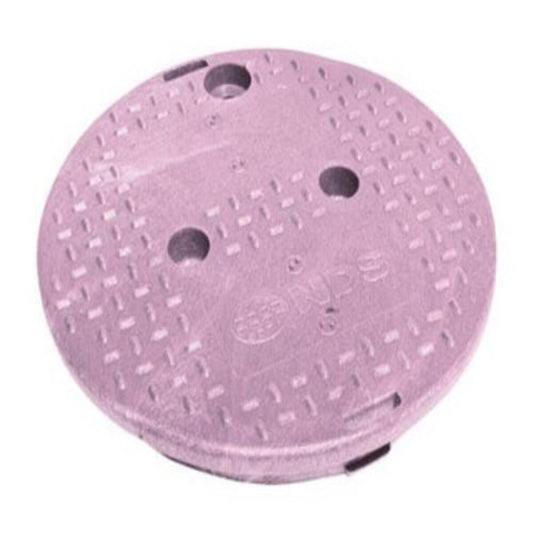 NDS Standard Valve Box Lid Round 10 in. Overlapping Purple Polyethylene RW Lid Only