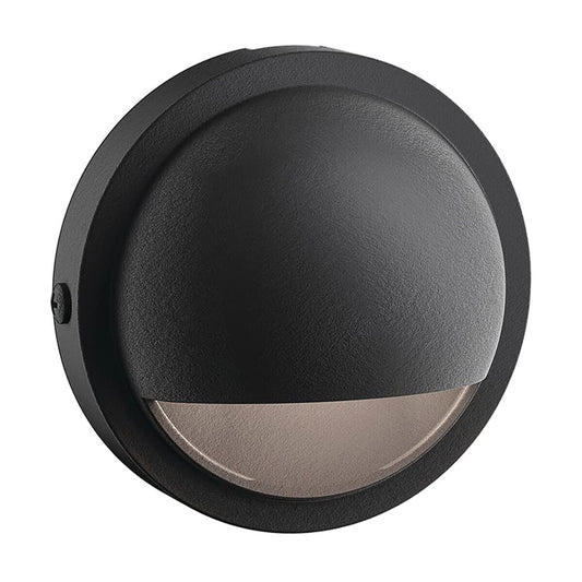 Kichler-15764BKT27R-SO- 15764 Half Moon Deck Light Aluminum Housing Textured