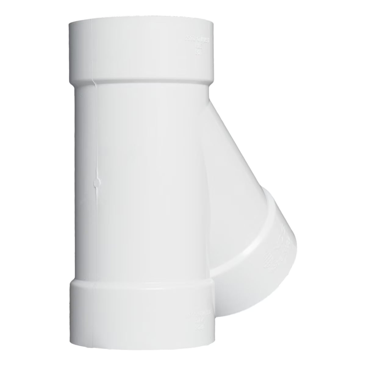 4P08  NDS PVC S&D 45 Deg. Wye HUB x HUB x HUB White 4 in.