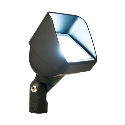 FX LC LED Wall Wash Light 11.1W 3000K Flat Black Ground Mount w/ Spike