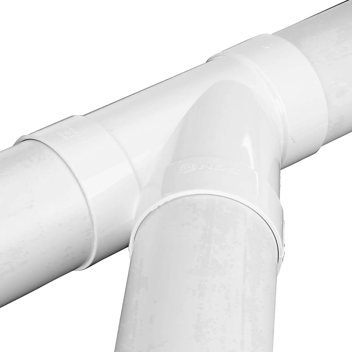 4P08  NDS PVC S&D 45 Deg. Wye HUB x HUB x HUB White 4 in.