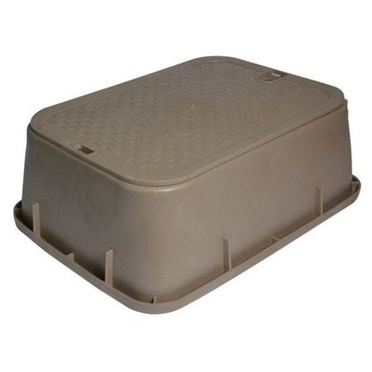 NDS Standard Valve Box Tapered Rectangle 14 in. x 19 in. x 6 in.H Sand Box/Sand Lid Overlapping ICV