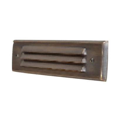 Unique VO8L-L427-FM-P Voyager 8 in. Flush Mount Louver Step Light Weathered Brass 4W 2700K LED Painted