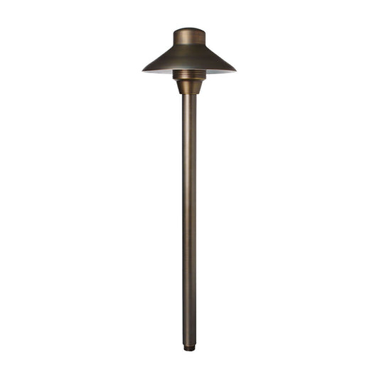 UniqueL6-NL-BK   6 Lancer Path Light 18 in. Riser Brass Housing Black Finish No Lamp