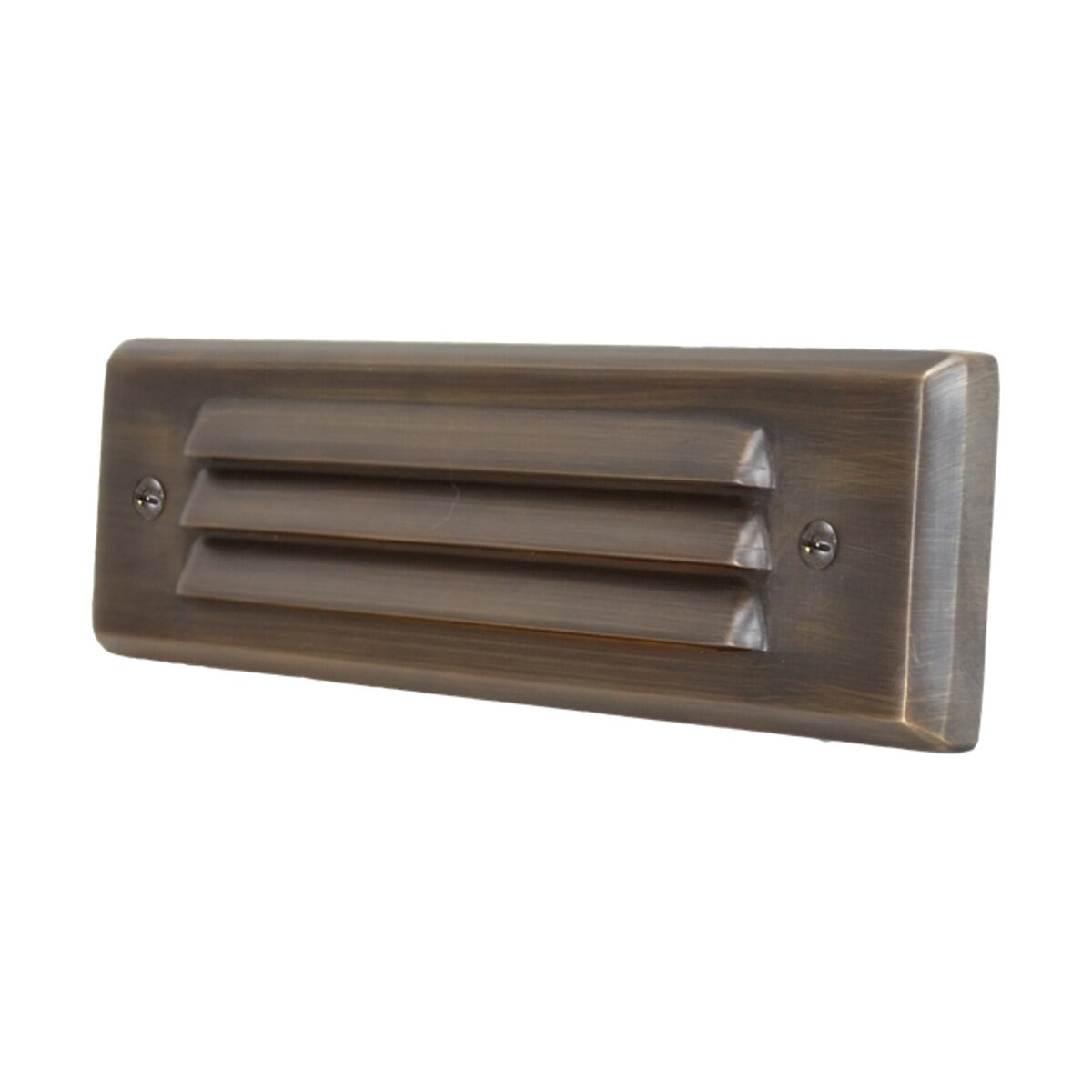 Unique SV8L-L427-FM-P Sovereign 8 in. Flush Mount Louver Step Light Weathered Brass 4W 2700K LED Painted