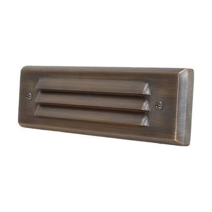 Unique SV8L-L427-FM-P Sovereign 8 in. Flush Mount Louver Step Light Weathered Brass 4W 2700K LED Painted