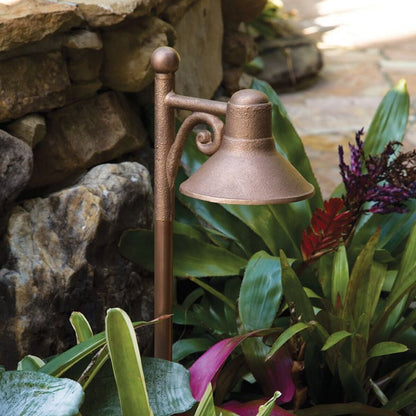 CAST-CSA1CB- Savannah Area/Path Light Copper & Brass Housing Solid Bronze Finish 2.5W S8 LED