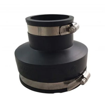56-44  -NDS PVC S&D/DWV Flexible Coupling Black 4 in. x 4 in. w/ SS Clamps