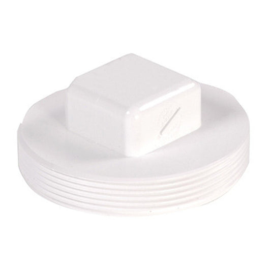 NDS61P8  -NDS PVC S&D Cleanout Plug MPT White 6 in.