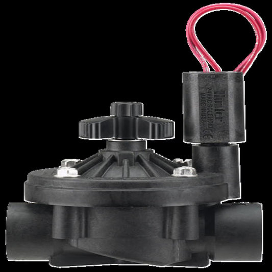 Hunter Globe Valve ICV Glass Filled Nylon 1 in. w/ Flow Control and Filter Sentry FIPT x FIPT