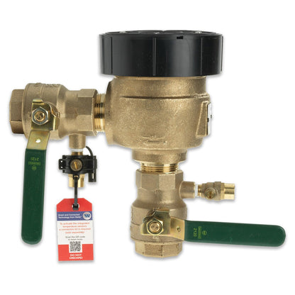 T387126  Watts 800M4 Anti-Siphon Pressure Vacuum Breaker w/ Ball Valves 1-1/4 in. Bronze w/ Freeze Sensing Capability (Sensing Upgrade Kit Sold Separately) | T387126
