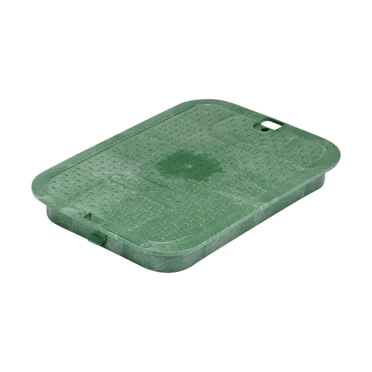 NDS Standard Valve Box Lid Rectangle 14 in. x 17 in. Overlapping Green Polyethylene ICV Lid Only