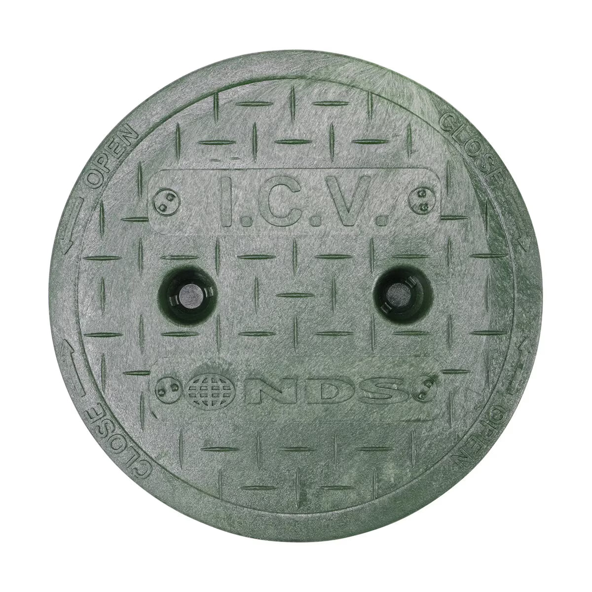 NDS Standard Series Round Valve Box with Cover, Black Box/Green Cover, 6 in. Diameter, HDPE Construction, Overlapping Design, 8-2/3 in. Height