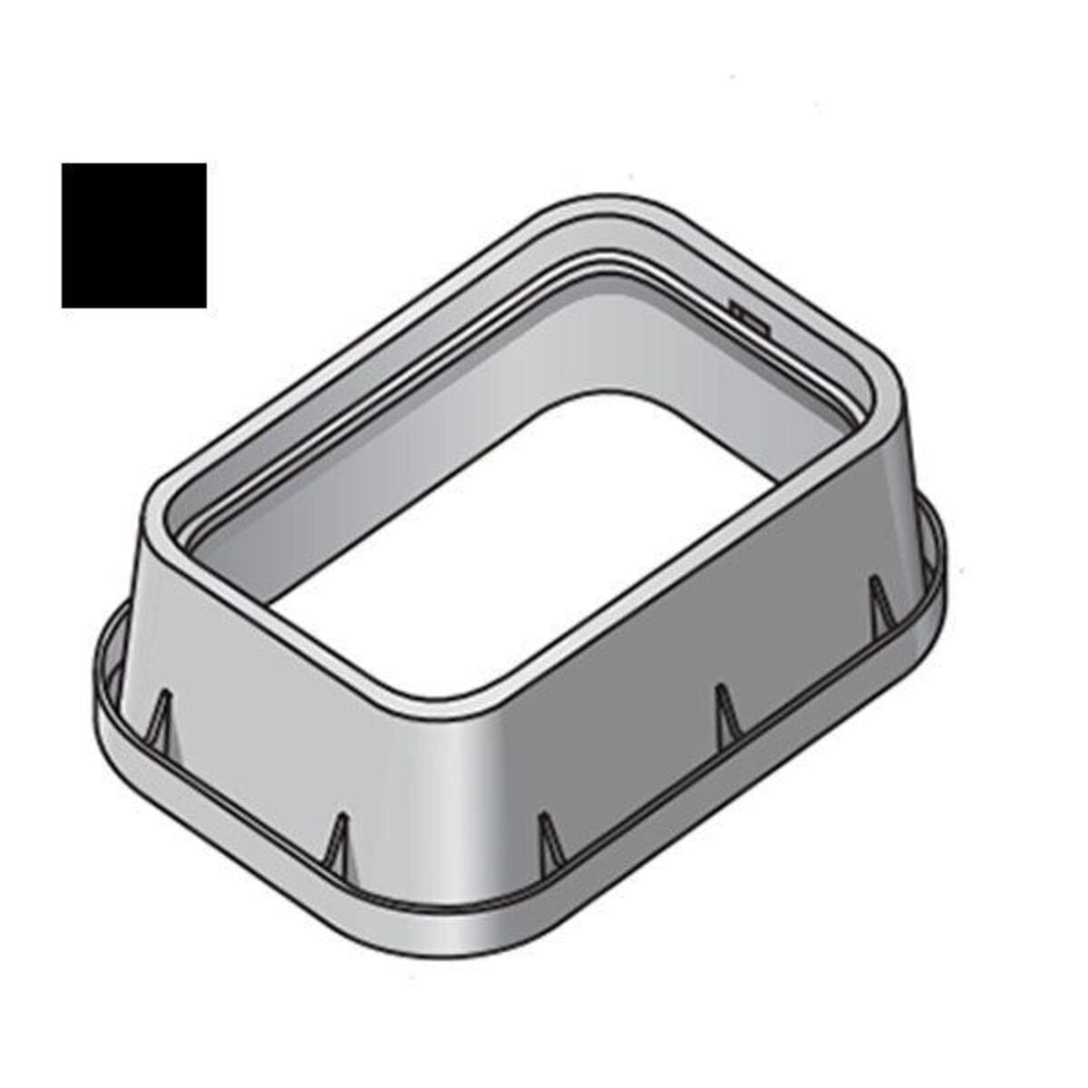 NDS Standard-Series Valve Box Extension Body (only) Jumbo Rectangle 13 in. x 20 in. x 6 in.H Black