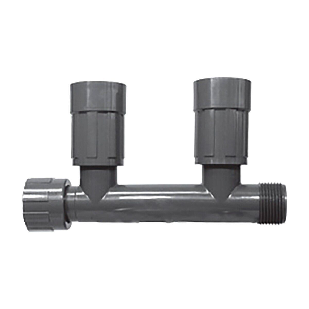 1201-210 -Lasco Double Tee UltraZone Series Black PVC 1 in. Nut x Mthd x Fvconn