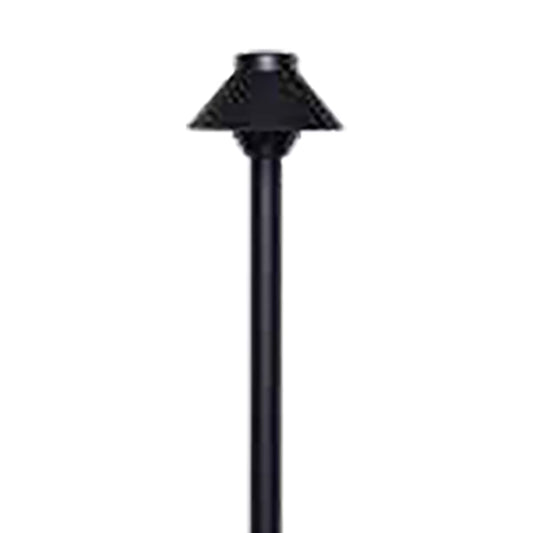Sollos Path Light 5.5 in. Straight Hat LED 18 in. Stem Textured Black