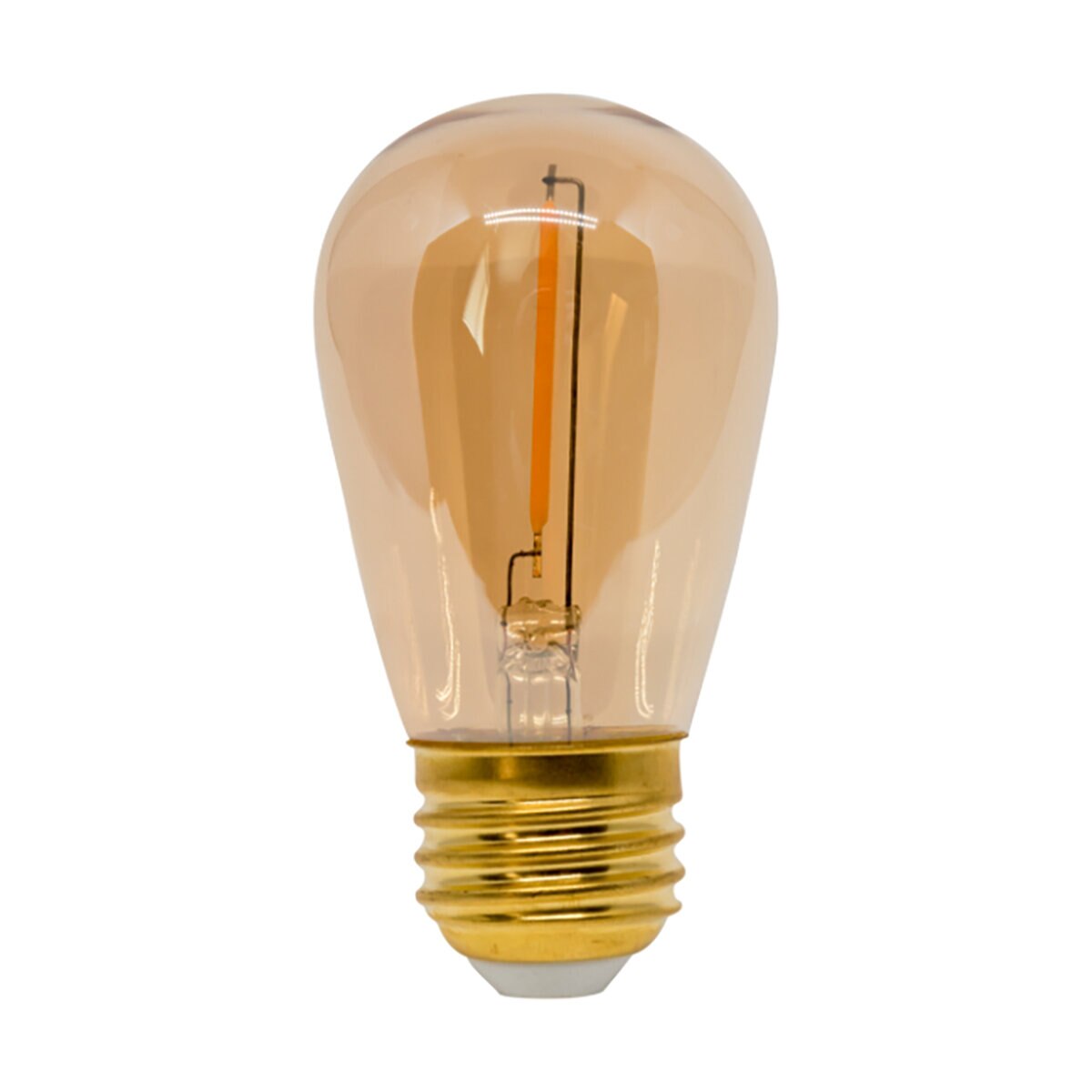 Prime Patio S14 LED Dimmable Bulb - Clear Glass Finish, 12V, 1W, 2000K-3000K Warm White, Classic Series