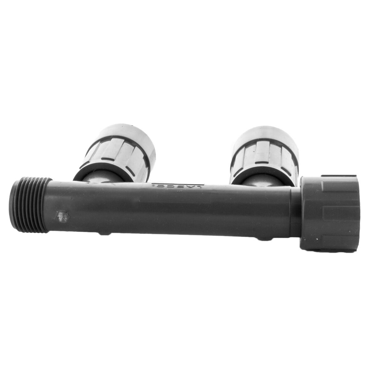 1201-210 -Lasco Double Tee UltraZone Series Black PVC 1 in. Nut x Mthd x Fvconn