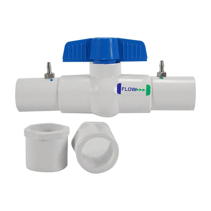 CBV-200  Sch 40 PVC Coupling With Ball Valve 2 in. Socket for Ezflo Fertigation Tanks