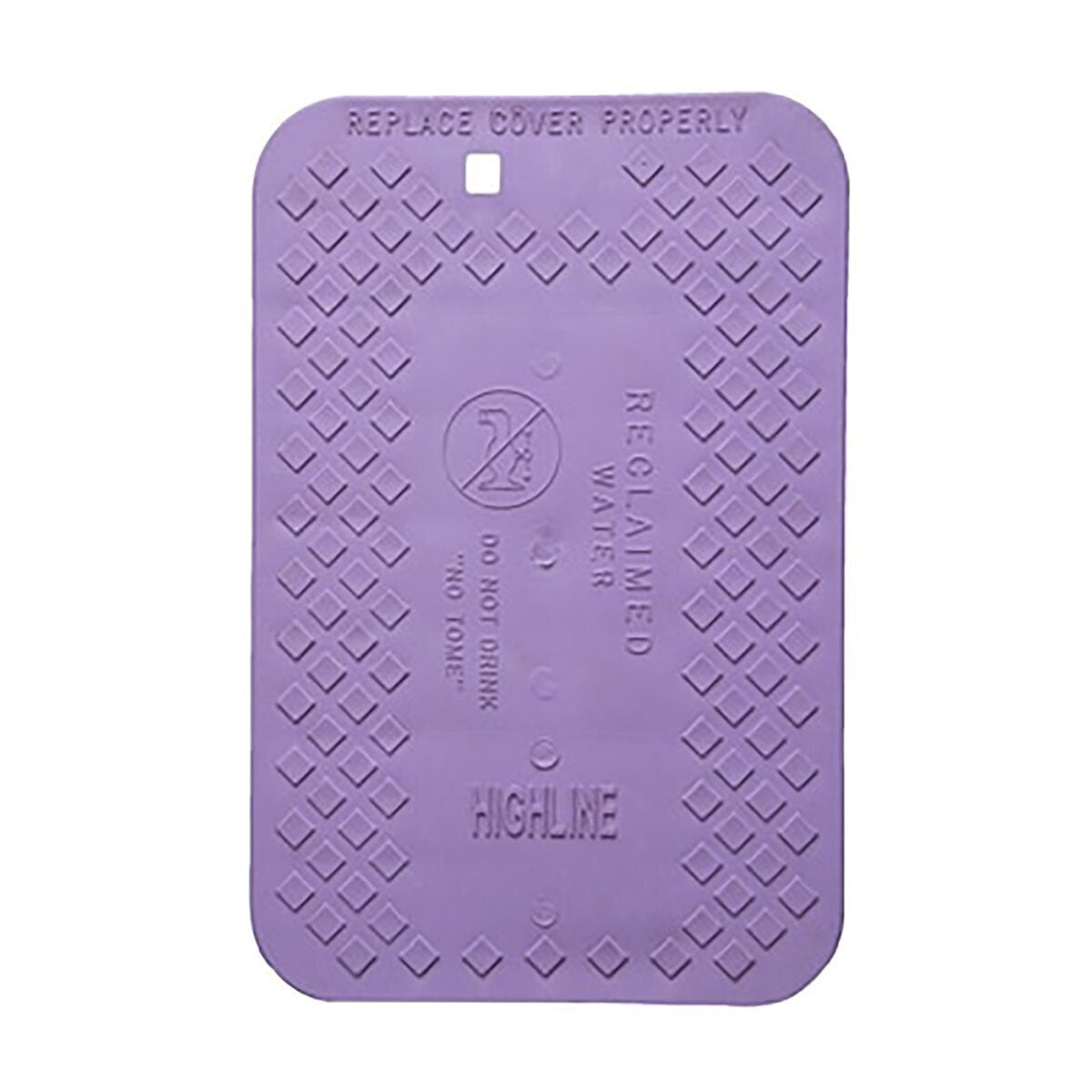 Oldcastle Valve Box Lid Purple 20 in. L x 14 in. W w/ Snap Lock Armor Lid Only