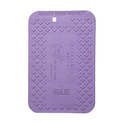 Oldcastle Valve Box Lid Purple 20 in. L x 14 in. W w/ Snap Lock Armor Lid Only