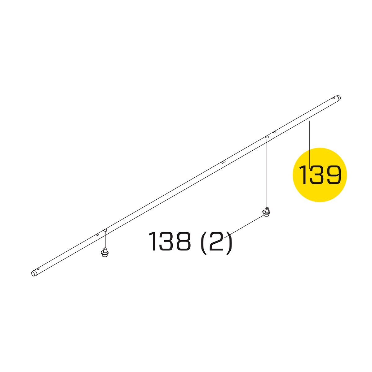 Bartell Rolling Table Guide Bar SS
