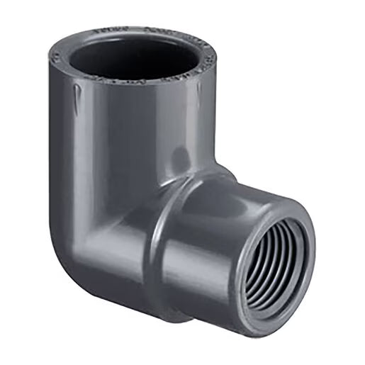 807-130  Spears Reduction Elbow 90 Degree Sch 80 PVC Gray Soc x Fipt
