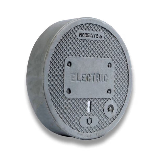 Christy Valve Box Lid Round 9 in. Drop-in Reinforced Concrete For F8 Box Lid Only