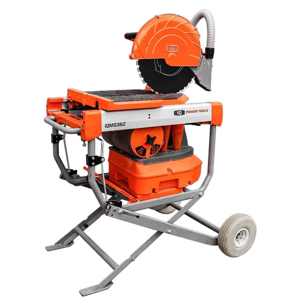 IQ Power Tools Dry Cutting Masonry Saw with Integrated Dust Control 120V. Includes 16.5 in. Diamond, Q-Drive, Arrayed Segmented Combination Silent Core Blade