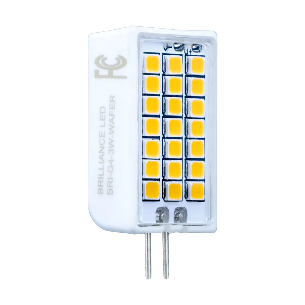 Brilliance LED Rectangle G4 Wafer Bipin 2700K 3W