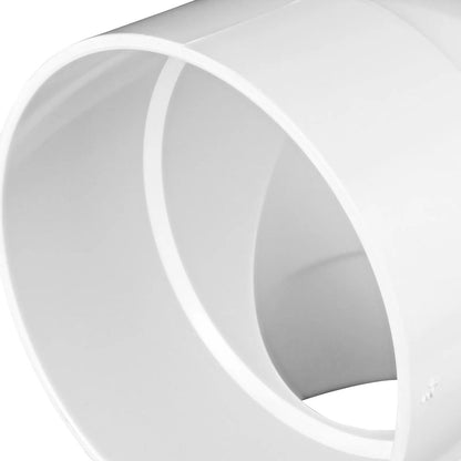 4P02  -NDS PVC S&D 90 Deg. Elbow HUB x HUB White 4 in.