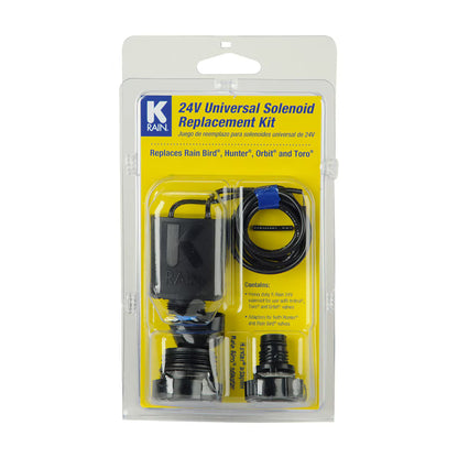 Replacement Solenoid Kit 24V w/ 1 Rain Bird & 1 Hunter Adapter