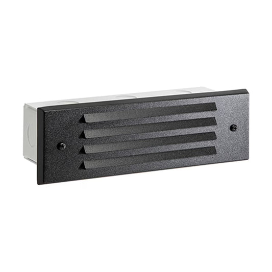 Vista  SL-4246-B-150-W-G4 SL-4246 Louver Step Light Black G4 1.5W Step and Wall Mount Aluminum