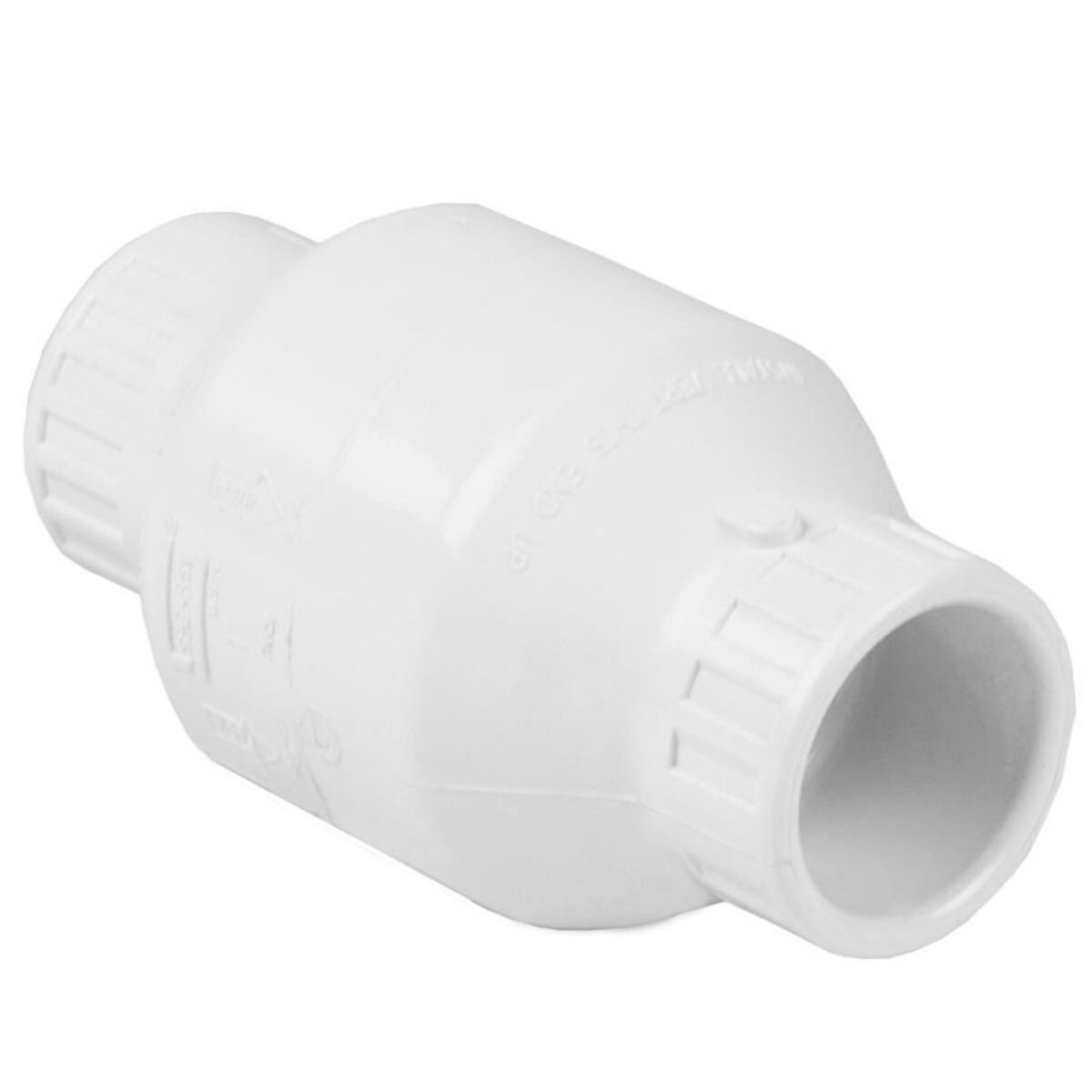 Spears White PVC Utility Swing Check Valve 6 in. Socket w/ EPDM O-Rings