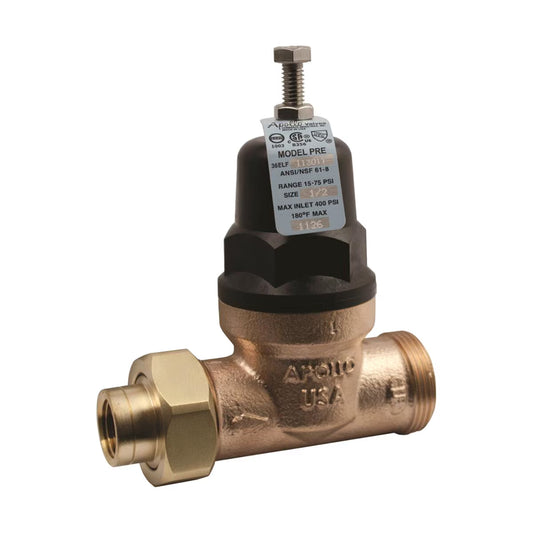 Apollo 1 Press. Red. Valve 15-75 PSI (Union FNPT x FNPT)