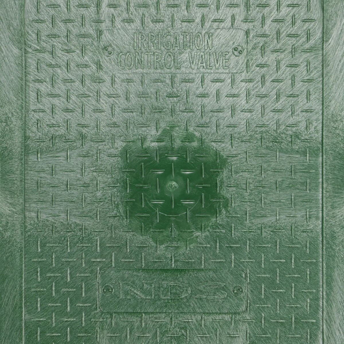 NDS Standard Valve Box Lid Rectangle 14 in. x 17 in. Overlapping Green Polyethylene ICV Lid Only
