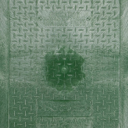 NDS Standard Valve Box Lid Rectangle 14 in. x 17 in. Overlapping Green Polyethylene ICV Lid Only