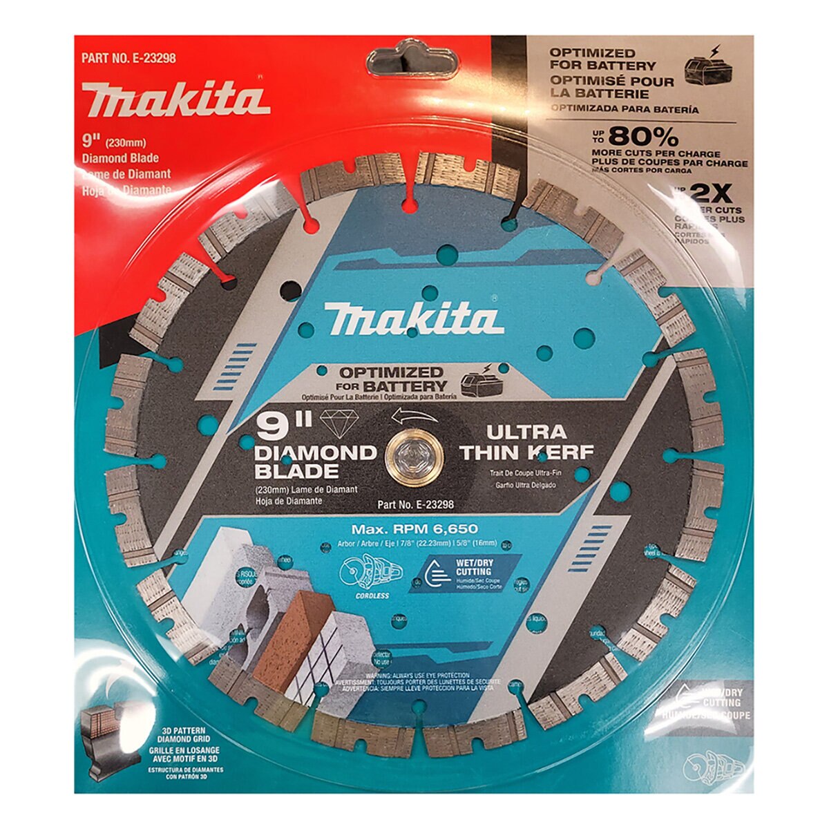 Makita 9 in. Thin Kerf Segmented Diamond Blade