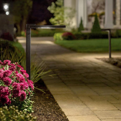 Kichler 16197BKT30  8 in. Shallow Shade Path Light Black Finish 3000K