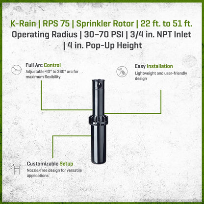 K-Rain RPS 75 Rotor No Nozzle