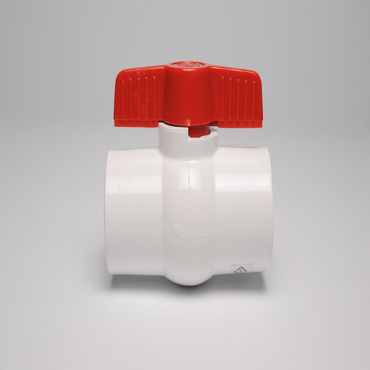 T1-010W 1 PVC White Compact Ball Valve Thread