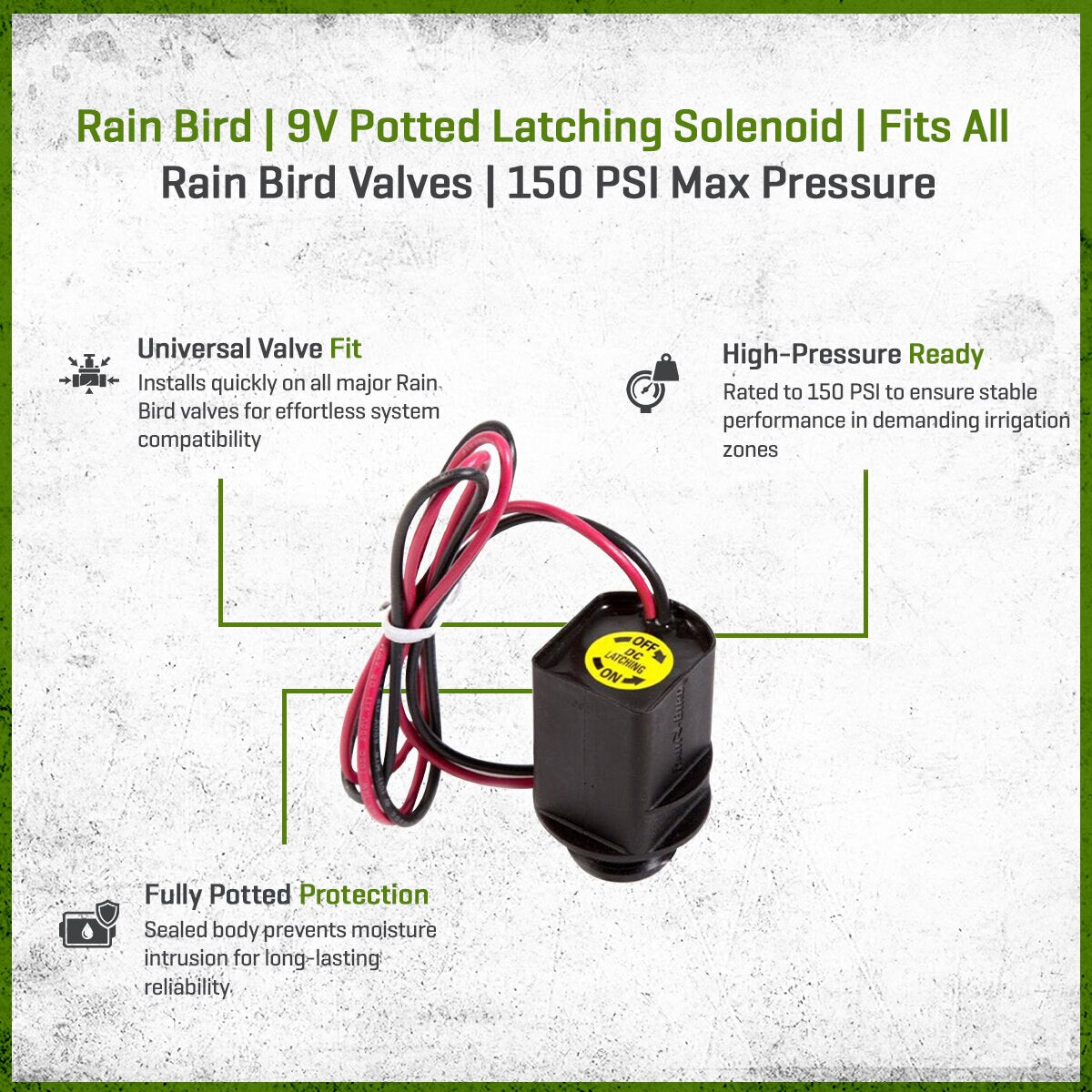 Rain Bird TBOS 9V Potted Latching Solenoid