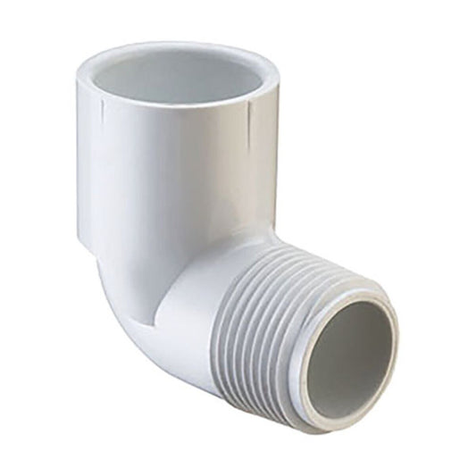 Spears Sch 40 PVC 90 Degree Reducing Street Elbow 3/4 in. x 1 in. MIPT x Socket