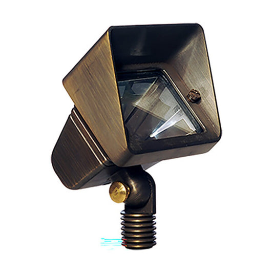 Dauer Diplomat Series LED Wall Wash Light - Weathered Brass Finish, 12V Drop-In Bi-Pin, Warm White 2700K - 3000K, Dimmable MR16