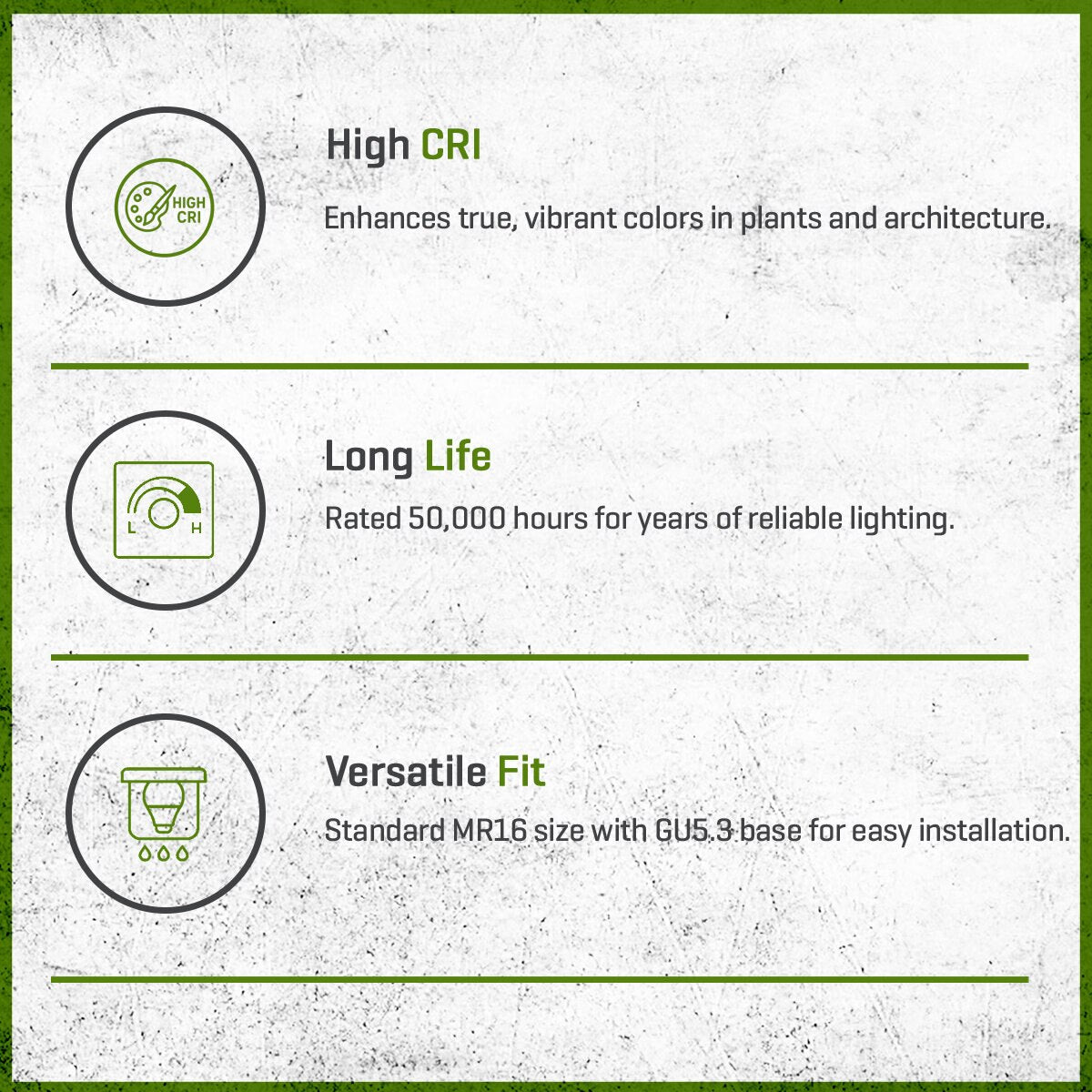 FLEX GOLD LED, 3 WATT, MR16, SPOT, 2700K