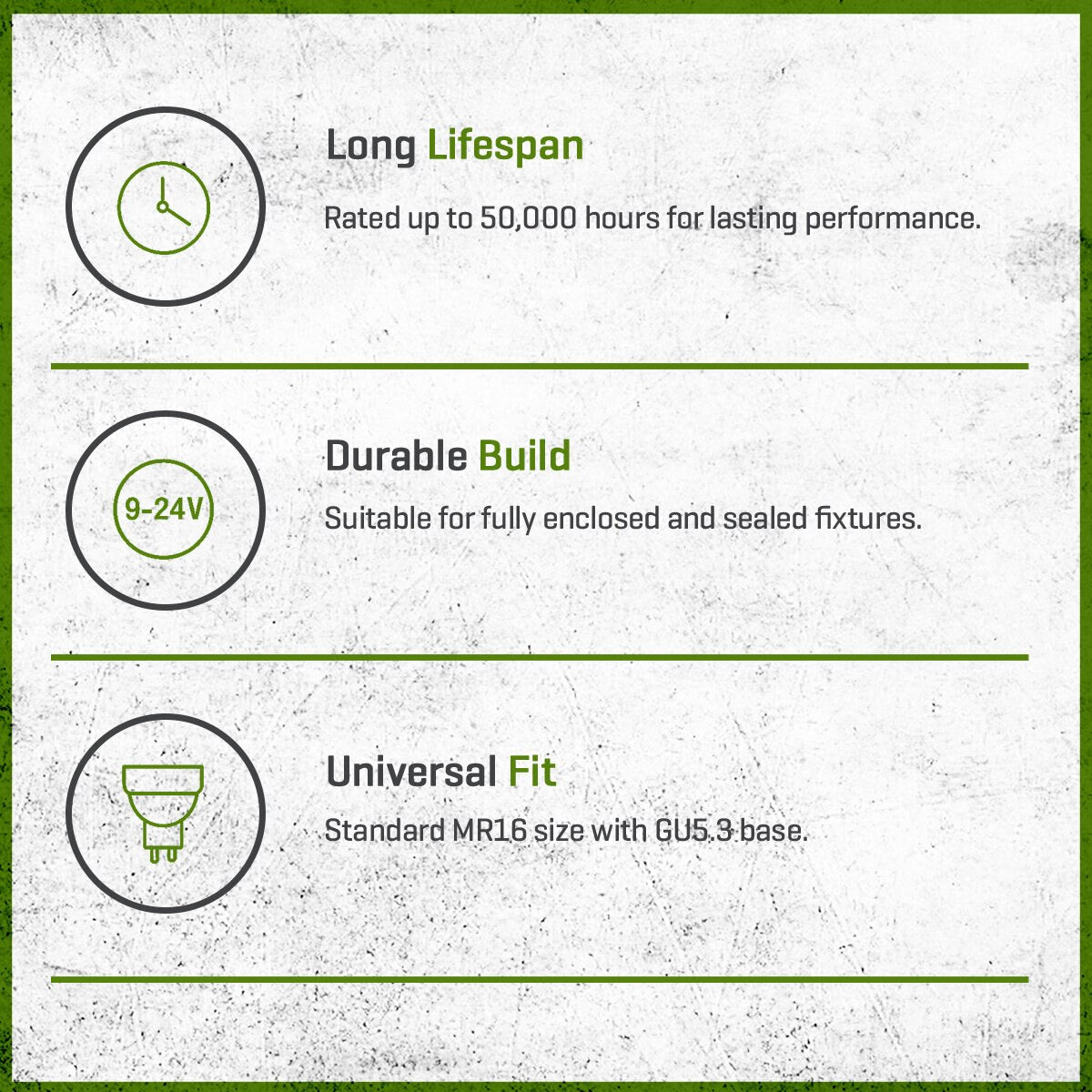 FLEX GOLD LED, 2 WATT, MR16, WIDE FLOOD, 2700K