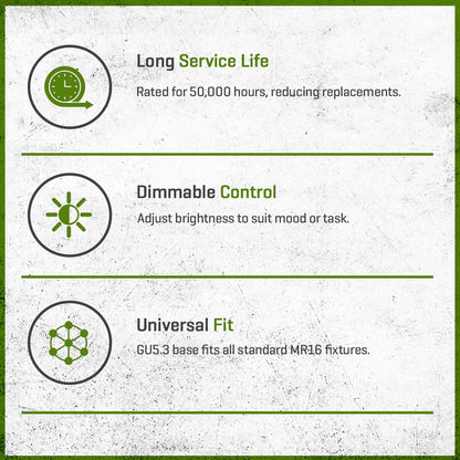 FLEX GOLD LED, 5 WATT, MR16, SPOT, 2700K